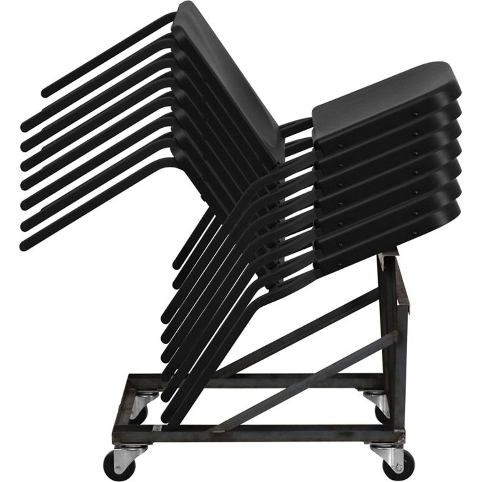 Flash Furniture HERCULES™ Polypropylene Stackable Melody Band/Music Chair; Black; 12/Pack