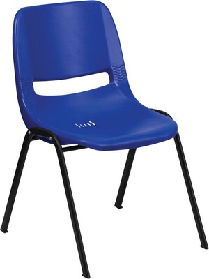 Flash Furniture HERCULES™ Plastic Ergonomic Shell Stack Chair; Blue; 30/Pack