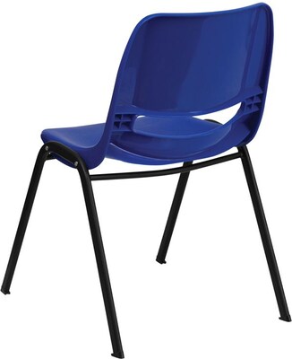 Flash Furniture HERCULES™ Plastic Ergonomic Shell Stack Chair; Blue; 30/Pack