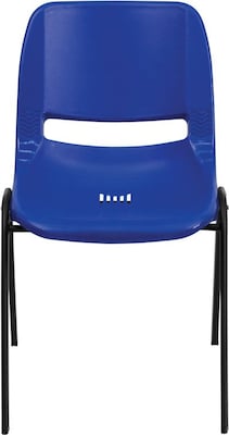 Flash Furniture HERCULES™ Plastic Ergonomic Shell Stack Chair; Blue; 30/Pack