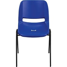 Flash Furniture HERCULES™ Plastic Ergonomic Shell Stack Chair; Blue; 30/Pack
