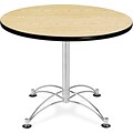 OFM 29 1/2 x 36 x 36 Round Laminate Multi-Purpose Table, Oak