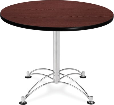 OFM 29 1/2 x 36 x 36 Round Laminate Multi-Purpose Table, Mahogany