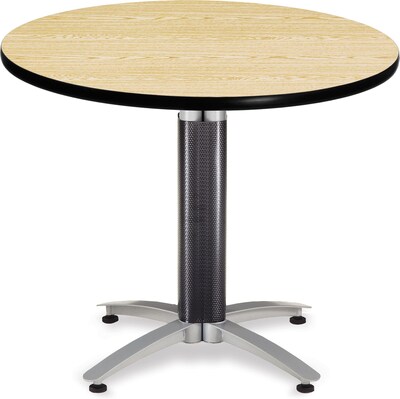 OFM Core Collection Multi-Purpose Table with Metal Mesh Base, 36Dia., Cherry (811588010363)