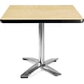 OFM 29 1/2 x 35 3/4 x 35 3/4 Square Laminate Flip-Top Multi-Purpose Table, Oak