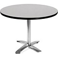 OFM 29 1/2 x 42 x 42 Round Laminate Flip-Top Multi-Purpose Table, Gray Nebula