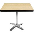 OFM 29 1/2 x 42 x 42 Square Laminate Flip-Top Multi-Purpose Table, Oak