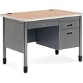 OFM Steel Single Pedestal Sales Desk, Maple