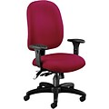 OFM Ergonomic Task Chair with Arms, Fabric, Mid Back, Wine, (125-803)