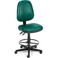OFM Straton Vinyl Task Chair With Drafting Kit; Teal