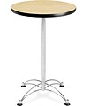 OFM 41 x 23 3/4 x 23 3/4 Round Laminate Cafe Height Table, Oak