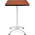 OFM 41 1/2 x 23 3/4 x 23 3/4 Square Laminate Cafe Height Table, Cherry