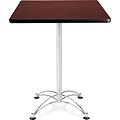 OFM 41 x 30 x 30 Square Laminate Cafe Height Table, Mahogany