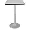 OFM 41 1/4 x 23 3/4 x 23 3/4 Square Laminate Flip-Top Folding Cafe Table, Gray Nebula
