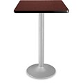 OFM Folding Cafe Height Table with Pedestal Base, 30Dia., Mahogany (CFT30RD-GRYNB_3)
