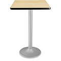 OFM 41 1/4 x 23 3/4 x 23 3/4 Square Laminate Flip-Top Folding Cafe Table, Oak