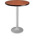 OFM 41 1/4 x 30 x 30 Round Laminate Flip-Top Folding Cafe Table, Cherry