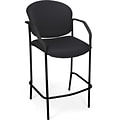 OFM Manor Series 45 Fabric Cafe Chair With Arms, Black, Pack of 2 (404C-2PK-805)