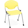 OFM Rico Polypropylene Stack Chair, Yellow, 4-Pack, (305-4PK-P23)