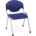 OFM Rico Polypropylene Stack Chair, Navy, 4-Pack, (305-4PK-P46)