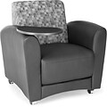 OFM Interplay Polyurethane Single Seat Tablet Chair, Nickel/Black