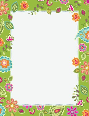 Paisley Flowers Letterhead, 80 count