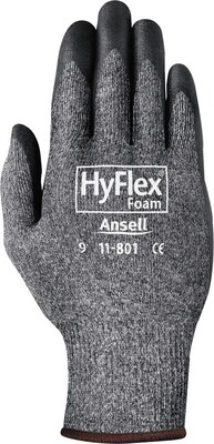 Ansell 11-801 Nylon/Foam Nitrile Coated Assembly Dark Gray/Black Gloves; Size Group 7, 12/Pair