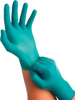 Ansell Touch N Tuff® 92-500 Nitrile Powdered Disposable Gloves Size, 9.5 - 10, Teal (92-500-9.5-1)