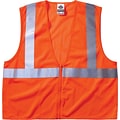 Ergodyne GloWear 8210Z High Visibility Sleeveless Safety Vest, ANSI Class R2, Small/Medium, Orange (