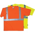 Ergodyne GloWear 8289 Economy T-Shirt, ANSI Class R2, X-Large, Lime