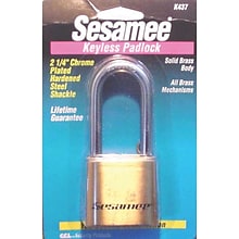 Sesamee® K0437 Keyless Padlock, Brass