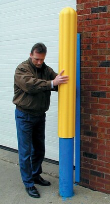 Eagle Mfg 1732 56(H) x 4 3/4(ID) x 5 3/4(OD) Original Ribbed Post Sleeve, Yellow