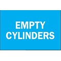 Brady® Empty Cylinder Chemical & Hazardous Materials Sign, 7(L) x 10(W)
