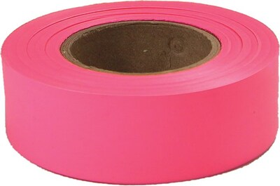 Empire 77 1(W) x 200 feet (L) Flagging Tape, Fluorescent Glo-Pink (272-77-003)