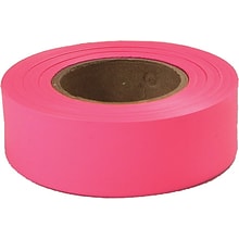 Empire 77 1(W) x 200 feet (L) Flagging Tape, Fluorescent Glo-Pink (272-77-003)