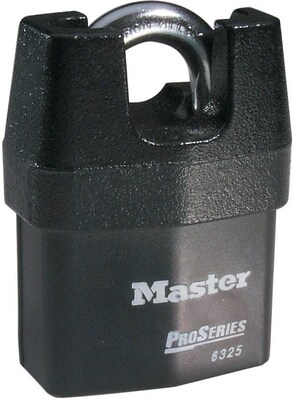 Master Lock® 6325 Pro Series® High Security Shrouded Padlock With Solid Iron Shroud, 5 Pin