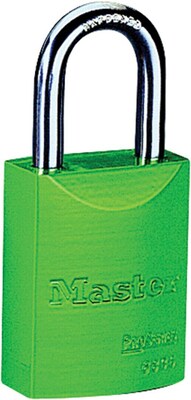 Master Lock® 6835 Safety Series™ Pro Series® High Visibility Aluminum Padlock, 5 Pin, Green