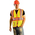 OccuNomix LUX-SSCLC2Z-Y Class 2 Classic Mesh Two-Tone Vest, Large