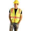 OccuNomix LUX-XTRANS Classic Solid Two-Tone Contractors Surveyors Vest, XL