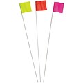 Irwin® Strait-line® 2 1/2(H) x 3 1/2(W) x 21(L) Stake Flag; Glo Pink