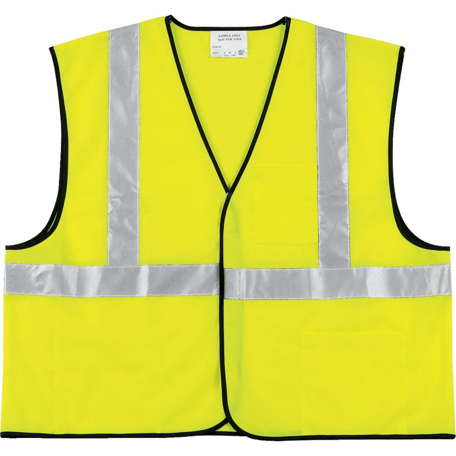 MCR Safety Economy Safety Vest, ANSI Class R2, Lime, 3XL, 1 Each