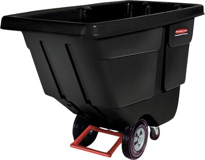 Rubbermaid® Black Plastic Rotational Molded Tilt Truck, 450 lbs.