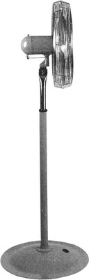 TPI Corporation 44H 2 Speed Oscillating Pedestal Fan, Gray (CACU30-PO)