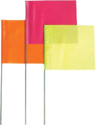 Presco 21(L) x 3(W) x 2(H) Stake Flag, Blue, 100/Pack