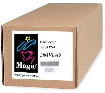 Magiclee/Magic DMVLA5 36 x 75 Coated Matte Pressure Sensitive Calendered Vinyl, White, Roll