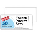 Blanks/USA® 8 7/8 x 4 10 Pt. Folder With Two Pocket, Cast Coat White, 50/Pack