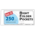 Blanks/USA® 8 7/8 x 4 10 Pt. Right Folder With One Pocket, Cast Coat White, 250/Pack