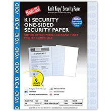 Blanks/USA® Kant Kopy® 8 1/2 x 11 60 lbs. K1 6 Features Security Paper, Void Blue, 500/Pack