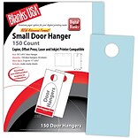Blanks/USA® 3.67 x 8 1/2 67 lbs. Digital Bristol Cover Door Hanger, Blue, 50/Pack