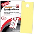 Blanks/USA® Digital Bristol Cover Door Hanger, 4 1/4 x 11, Canary Yellow, 250/Pack